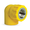 [79.14.DSE201A] CODO 90° ROSCADO HEMBRA 20MMX1/2", LINEA AMARILLA, DONSEN