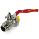 [79.14.DSR021A] LLAVE DE PASO ESFÉRICA 20 MM (1/2") MACHO C/UNIÓN LINEA AMARILLA DONSEN