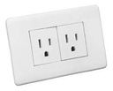 [60.12.GM86D-17] TOMA DOBLE 2P+T BLANCO GENEMAX
