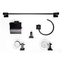 [80.50200MB] JUEGO DE ACCESORIOS P/BAÑO DE 6 PCZ, CUADRADO NEGRO 50200-MB , OMEGA