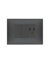 [60.16.09A74.CM.14] INTERRUPTOR SENCILLO T/AMERICANA CARBON MATE P.A NEVE UP VIMAR