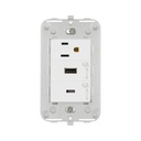[60.16.09A95.01] TOMACORRIENTE + USB BLANCO P.A NEVE UP VIMAR