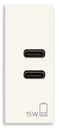 [60.16.30292.CCC] ALIMENTADOR USB C+C 5V 3A CANAPA LINEA VIMAR