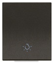 [60.16.31000.2LG] TECLA 2M ALINEADO SIMBOLO LUCE NEGRO LINEA VIMAR