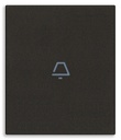 [60.16.31000A.2CG] TECLA 2M AXIAL SIMBOLO TIMBRE NEGRO LINEA VIMAR