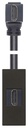 [60.16.30346.HG] TOMA HDMI C/CABLE A 90° NEGRO LINEA VIMAR