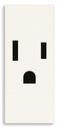 [60.16.30242.B] TOMACORRIENTE SENCILLO 2P+T 15A AMERICANO BLANCO LINEA VIMAR