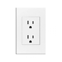 [KOB-E7228W] RECEPTACULO DOBLE C/TIERRA 15AMP - 125V BLANCO-DELUXE,TANIA