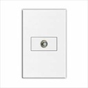 [KOB-E7152WMS] TOMA PARA CABLE COAXIAL BLANCO METALICO PLATA,TANIA