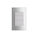 [KOB-E7313WMS] INTERRUPTOR TRIPLE 15AMP - 125V BLANCO METALICO PLATA,TANIA