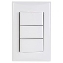 [KOB-E7313WMST] INTERRUPTOR TRIPLE TRIWAY 15AMP - 125V BLANCO METALICO PLATA,TANIA