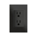 [KOB-E7228B] RECEPTACULO DOBLE C/TIERRA 15AMP - 125V NEGRO,TANIA