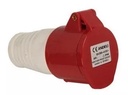 [60.19.AM-124] TOMA INDUSTRIAL HEMBRA 3P+T 380 - 415V 32A IP44 SUJETABLE SUPERFICIAL ANDELI