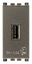 [60.16.19292] ALIMENTADOR USB 1M 5V 1.5A GRIS ARKE VIMAR