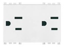 [60.16.19243.B] TOMACORRIENTE DOBLE 2P 15A BLANCO ARKE VIMAR