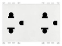 [60.16.19249.B] TOMACORRIENTE DOBLE 2P+T USA+EU BLANCO ARKE VIMAR