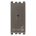 [60.16.19292.C.M] ALIMENTADOR USB 1M C 5V 1.5A METAL ARKE VIMAR