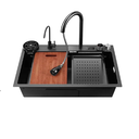 [79.24.FRE-1001] FREGADERO PONCHERA SOBRETOPE NEGRO FRE-1001 UNIQUE