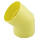 [79.08.2210001] CODO 160 MM X 45° SANITARIO AMARILLO PVC 