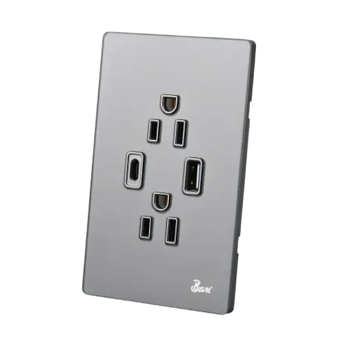 [60.15.INT.15.11] TOMA DOBLE USB SERIE CENERE BARI