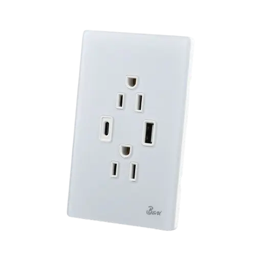 [60.15.INT.16.11] TOMA DOBLE USB SERIE SPENTO BLANCO BARI