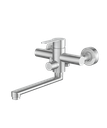 [79.BMDW0202L-BS] LLAVE DE BATEA ACERO INOX.  C/DOBLE TUBO BM-DW0202L-BS BM 
