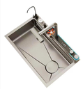 [79.77.FRE.01.19] FREGADERO MULTIFUNCIONAL UNA TINA, 82X46X22CM, ACERO INOXIDABLE BRUSH DIAMANTE SOBRE TOPE, BARI