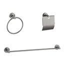 [QM.14.100.1504GR] SET DE ACCESORIOS DE BAÑO DE 3 PIEZAS, GUN GREY QM