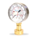 [79.13.PGTSL20D7M] MANOMETRO TESTIGO C/INDICADOR DE PRESION 0-160 PSI, 3/4"- 2", PEARL