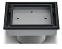 [79.QM.88.300.06BK] REJILLA CUADRADA VEIL (INSERTO DE BALDOSA) 5.3/4"X5.3/4" NEGRO QM