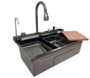 [79.16.MET-918] FREGADERO MULTIFUNCIONAL PARA SOBREPONER, A/INOX, UNA TINA 75X46X21.5 CM, C/ACCESORIOS, METALES ALEADOS