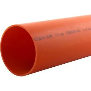 TUBO 200 MM (8") REFORZADO (ANARANJADO), AGUAS SERVIDAS, PVC 