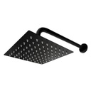 [79.16.MET-705] REGADERA ULTRADELGADA CUADRADA SLIM 8" NEGRO MET-705 METALES ALEADOS