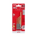 [31.01.48-89-4644] JUEGO DE 4 MECHAS DE TITANIO SHOCKWAVE RED HELIX MILWAUKEE