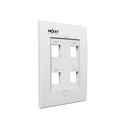 [91.03.AW160NXT04] PLACA DE PARED PARA CONECTORES KEYSTON 4 PUNTOS AW160NXT04 NEXXT