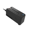 [91.02.FVR1221USB] REGULADOR AUTOMATICO DE VOLTAJE 600VATIOS 1200VA 8 TOMAS 2 USB FVR1221USB FORZA
