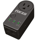 [91.02.FVP1201N] PROTECTOR DE VOLTAJE 900J 120V1800W 1OUTLET RJ45 NEGRO FVP1201N FORZA
