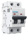 [60.11.HGD62H2P20A] BREAKER TERMOMAGNETICO BIPOLAR 20A MONTAJE EN RIEL HYUNDAI