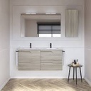 [06.03.126629] MUEBLE VIDA 120 NATURA WHITE, 120X28X45 CM, INCLUYE ESPEJO, ROYO