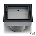 [79.QM.88.300.04BK] REJILLA CUADRADA VEIL (INSERTO DE BALDOSA) 4"X4" BLACK QM