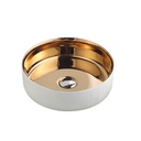 [06.07.KU3134LSWG] LAVAMANOS S/T BLANCO CEPILLADO DORADO KU3134LSWG KUBO