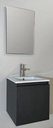 [06.08.6210LE] MUEBLE ARUBA GRIS CLARO C/LAVAMANOS+ESPEJO+GRIFERIA+DESAGUE 6210LE ECOBAÑOS
