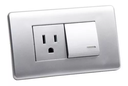 [60.12.GM86D-4S] INTERRUPTOR + TOMA 2P+T, ALUMINIO, GENEMAX