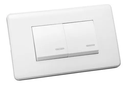 [60.12.GM86D-2M] INTERRUPTOR DOBLE BLANCO, GENEMAX