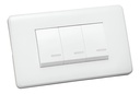 [60.12.GM86D-3M] INTERRUPTOR TRIPLE BLANCO, GENEMAX