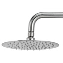 [80.BDRFL8] REGADERA REDONDA ULTRADELGADA 8", SATINADA, C/TUBO, BD-RLFL8, OMEGA