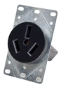 [60.12.GM493S] TOMA 3P, 50A, PARA EMPOTRAR, NEGRO, GENEMAX