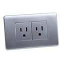 [60.12.GM86D-17S] TOMA DOBLE 2P+T, ALUMINIO, GENEMAX