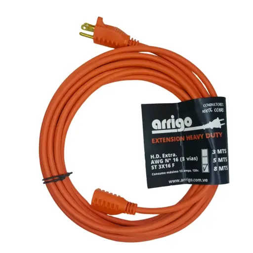 [12.02.7604] EXTENSION 3 MTS HEAVY DUTY ST 3X16AWG 1T ARRIGO   